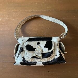 Women’s Western Embossed Leather Cow Hide Shoulder Bag